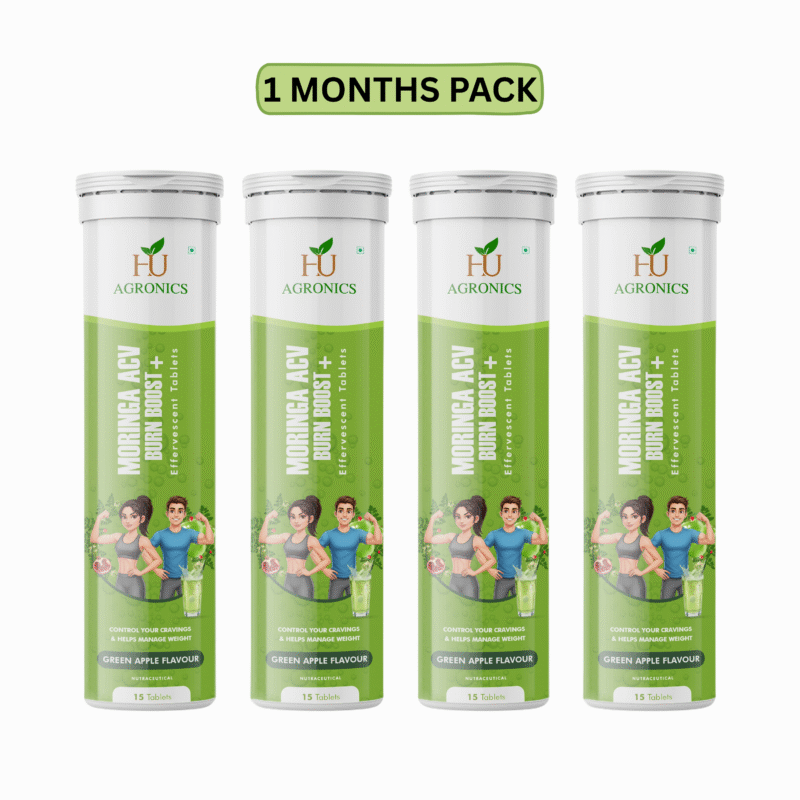 1-Month Moringa ACV Effervescent Tablets Pack (4 Bottles)