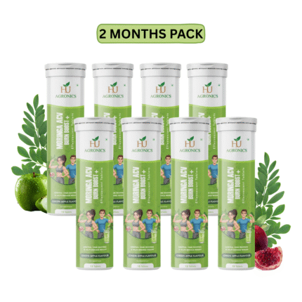 2-Months Moringa ACV Effervescent Tablets Pack (8 Bottles)